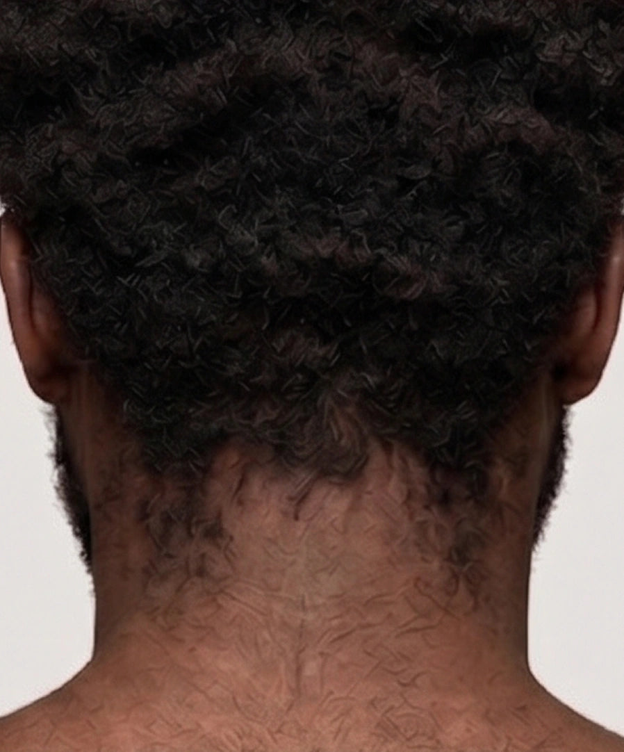 Before: heavy and grown out