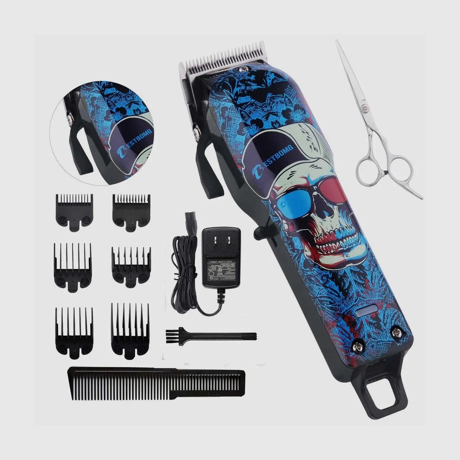 BESTBOMG-4YT-X6 2000mAh Tapered Pole Hair Clipper Set