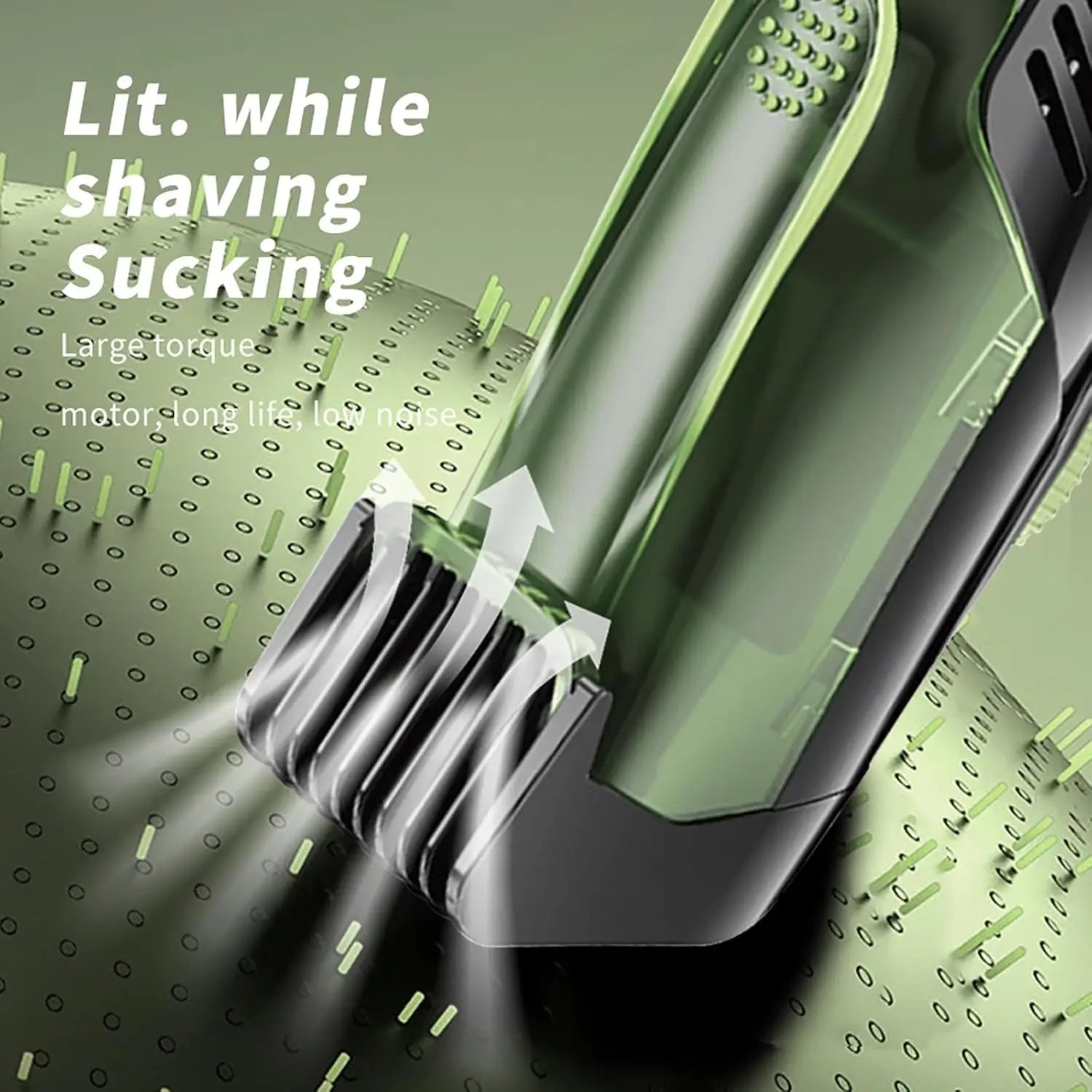 Vacuum Beard Trimmer for Men, Mustache Trimmer with 20 Length and Styles Adjustable.