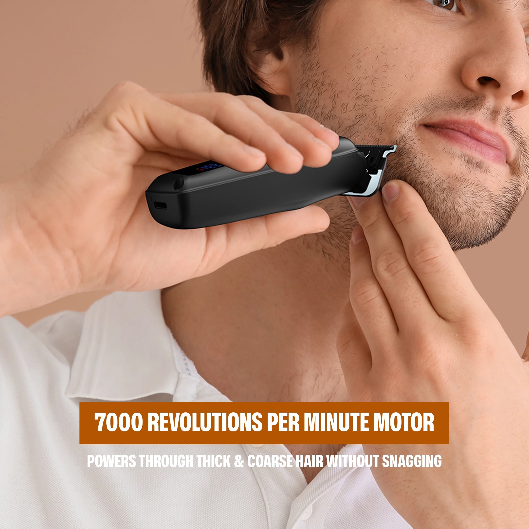 Black Professional Hair Clippers & Beard Grooming Kit-BS-808A