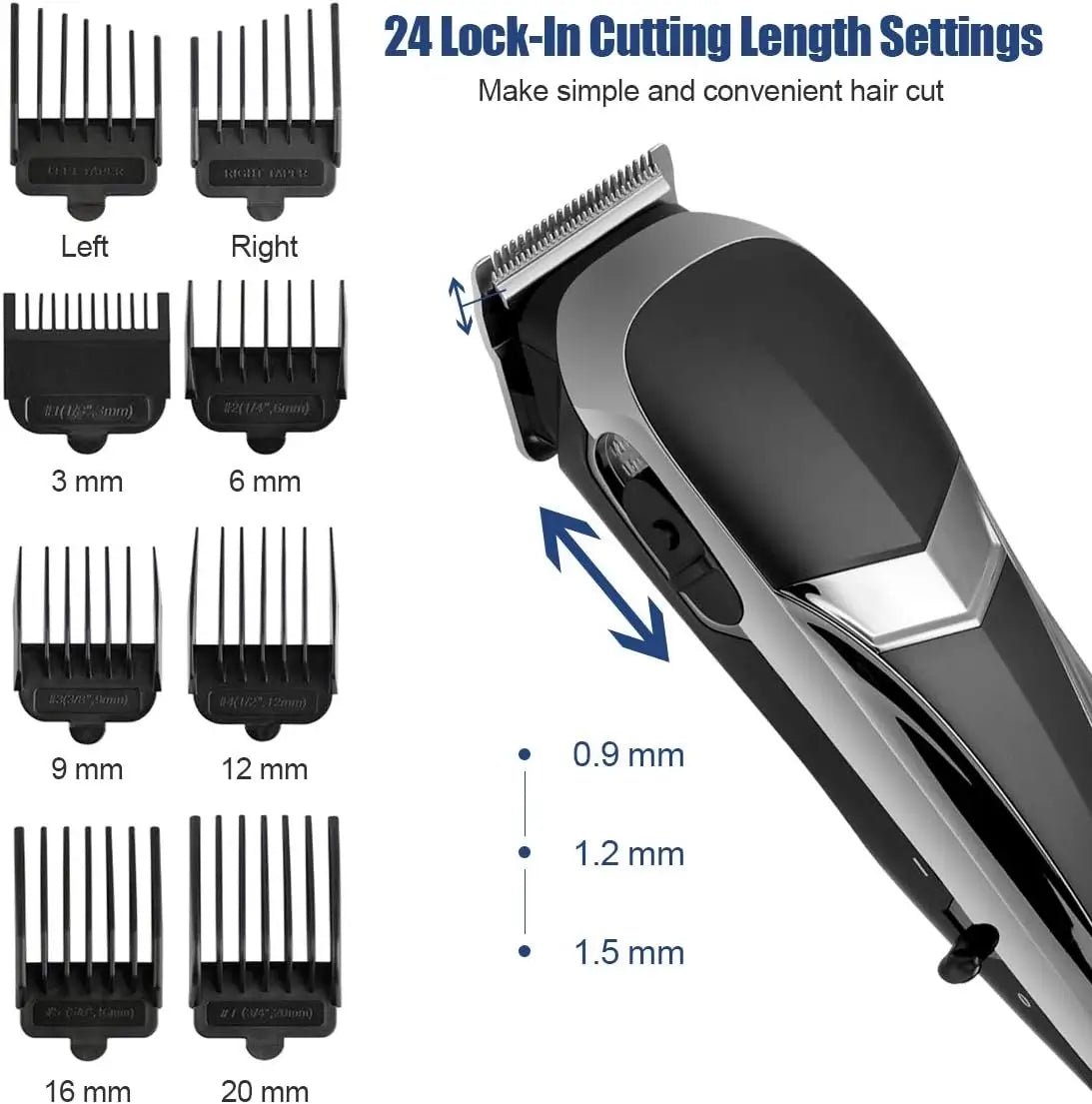 BESTBOMG - T20 Haarschneideset für Herren (Schwarz) 