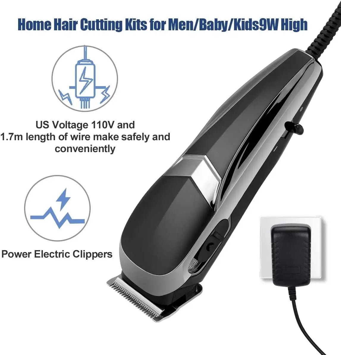 BESTBOMG - T20 Men's Hair Clipper Set (Black)