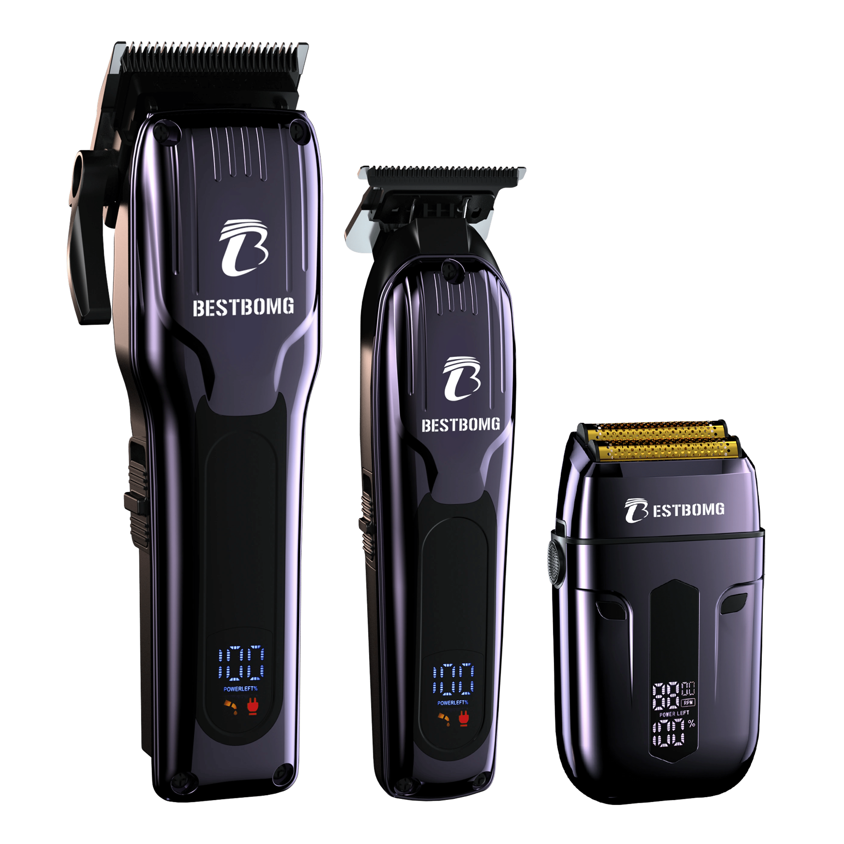 Blue Professional Hair Clippers & Beard Grooming Kit-BS-808C