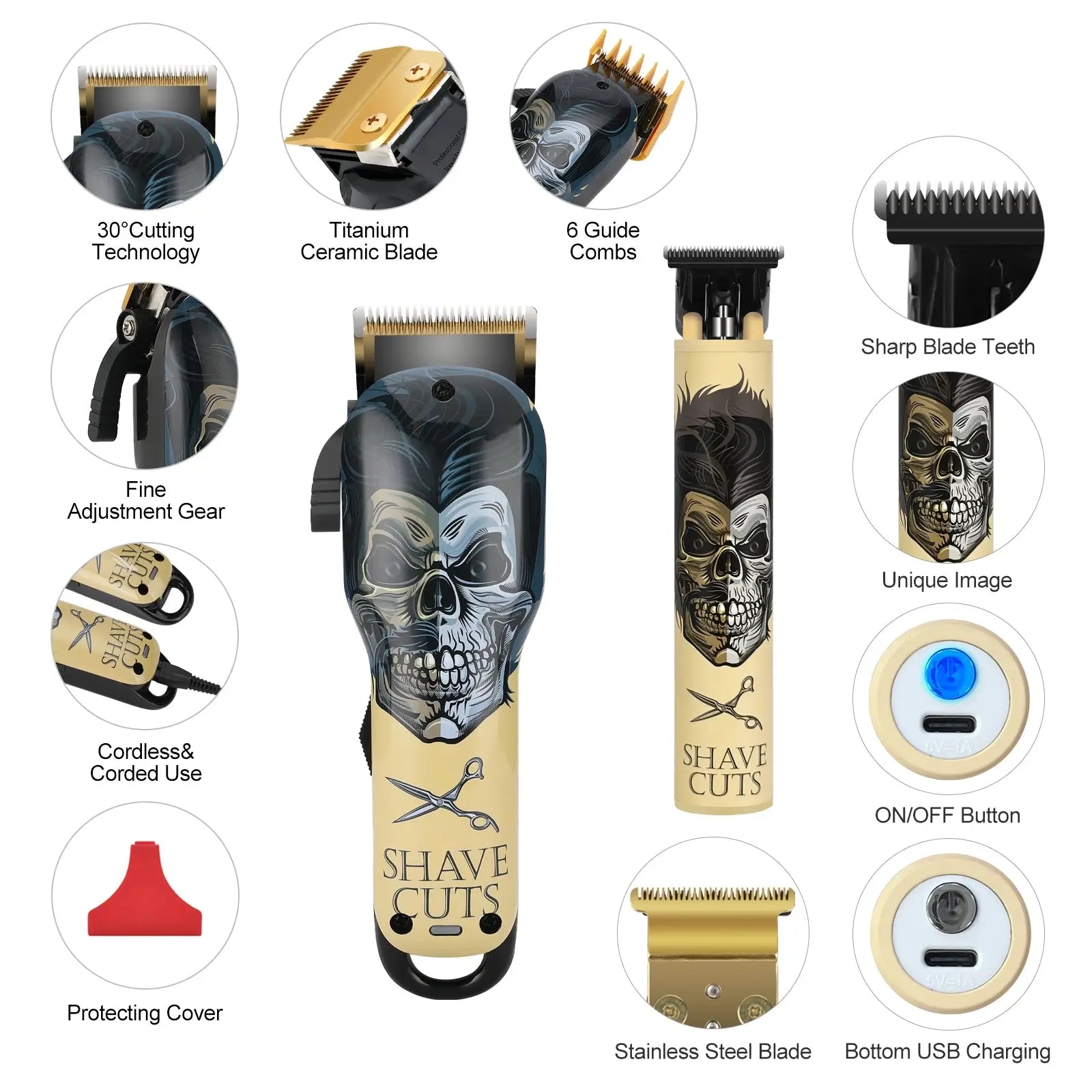 BESTBOMG-V10T Hair Clipper and Trimmer