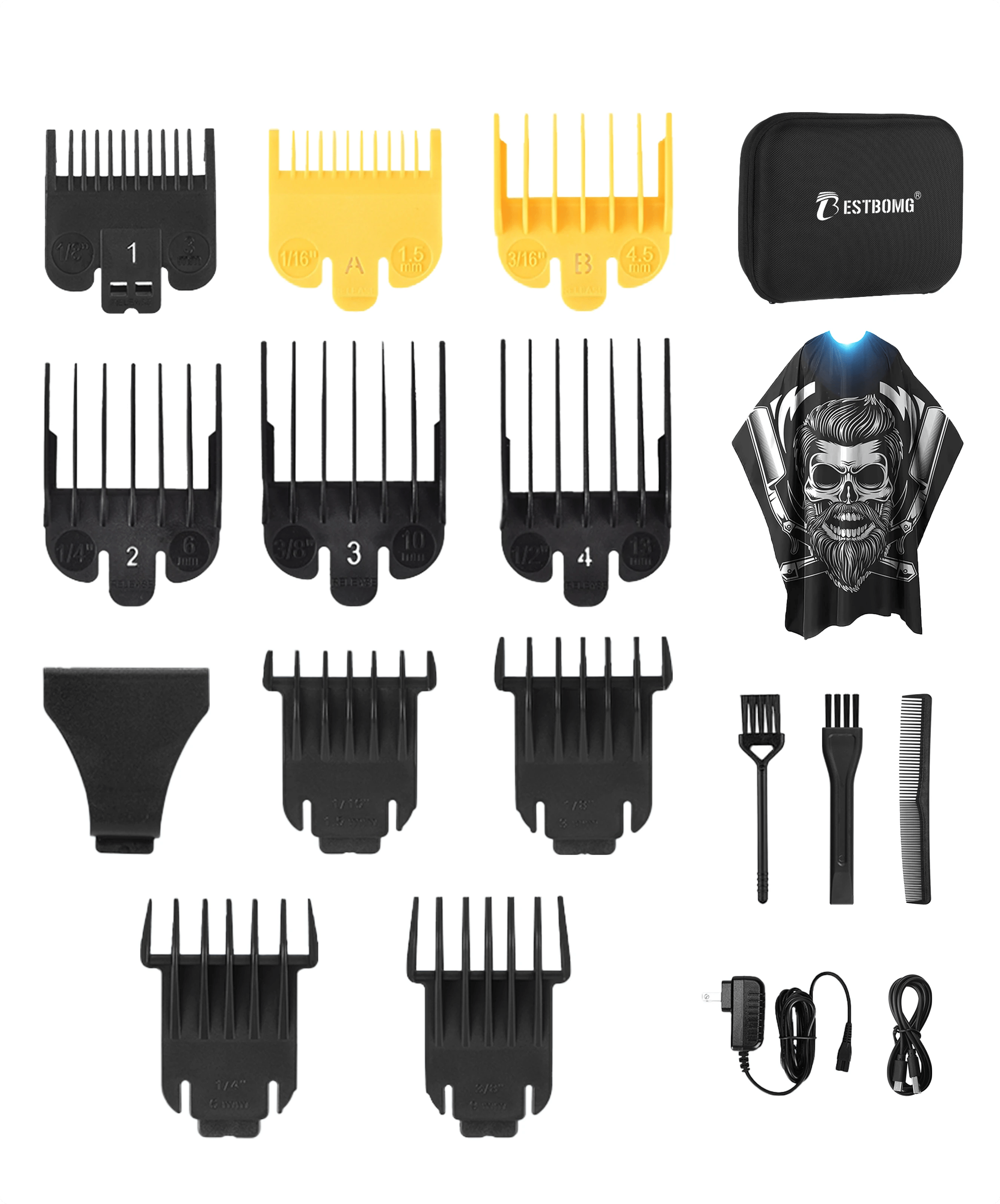 BESTBOMG Y4T9 Hair Clipper & Trimmer 2-Piece Kit