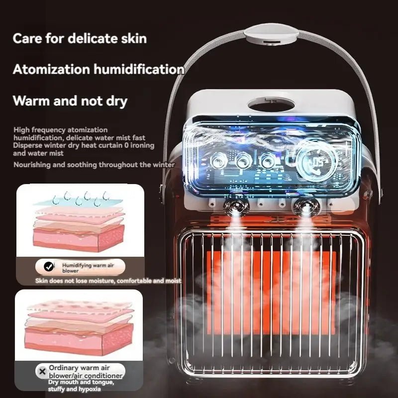 BESTBOMG- Portable Heater Mist Humidifying Smart Warmer