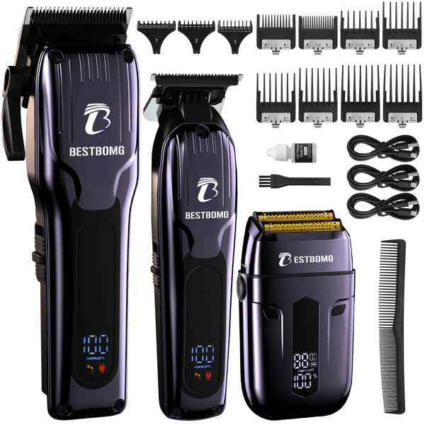 Blue Professional Hair Clippers & Beard Grooming Kit-BS-808C