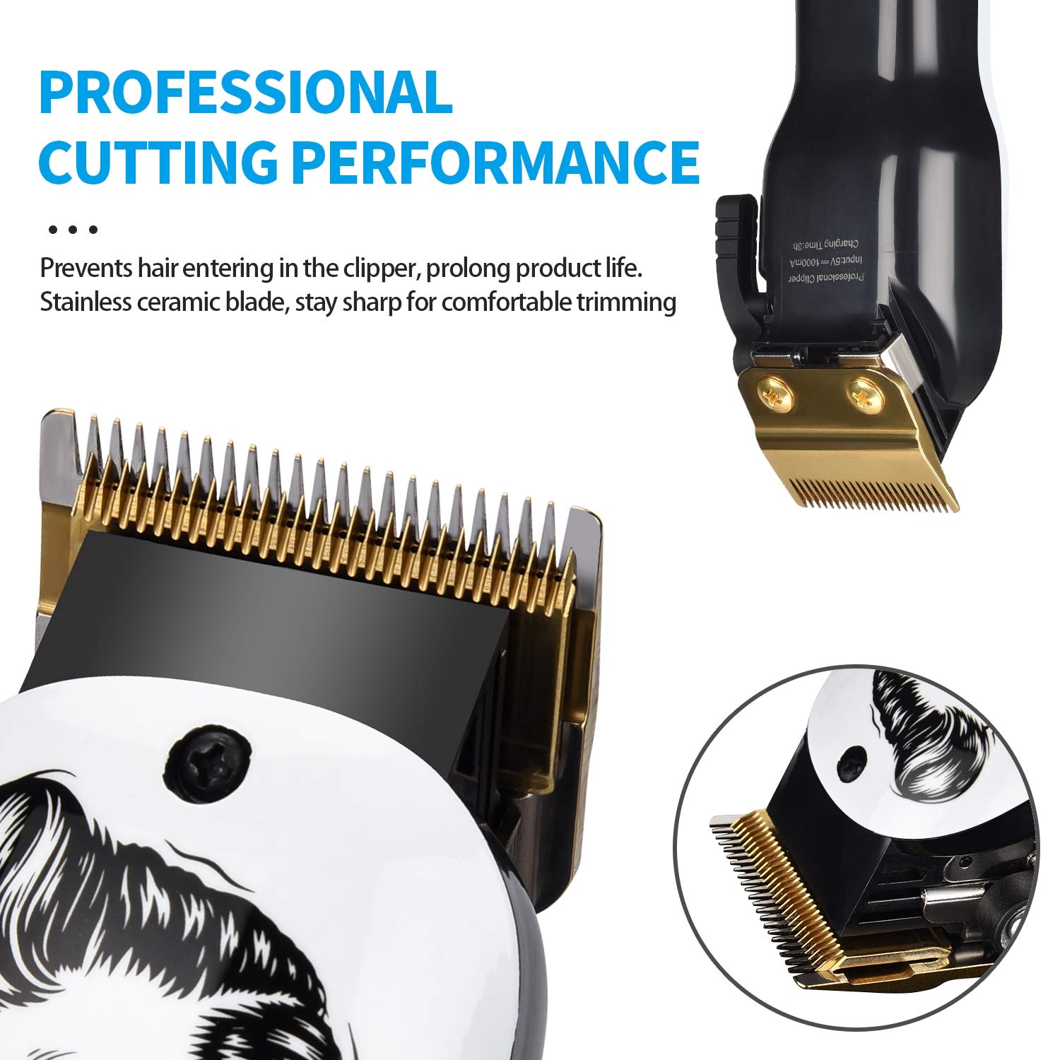 BESTBOMG-4YT-X11 2000mAh Professional Hair Cutter Machine Kit